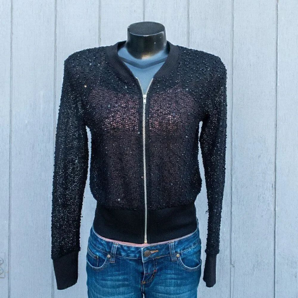 H.I.P. Long Sleeve Sheer Cardigan